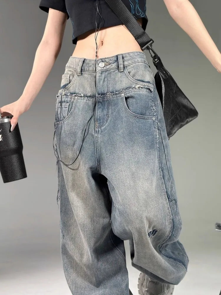 Grunge Korean Style 90s Baggy Y2k Oversize Denim Pant