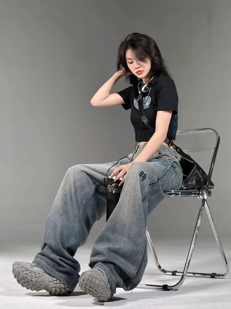 Grunge Korean Style 90s Baggy Y2k Oversize Denim Pant