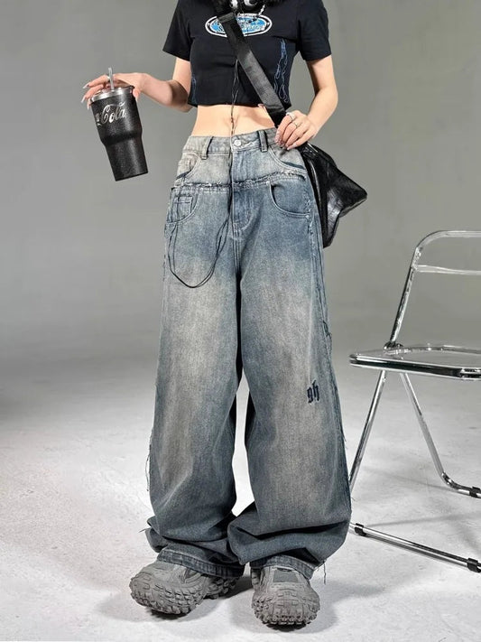 Grunge Korean Style 90s Baggy Y2k Oversize Denim Pant