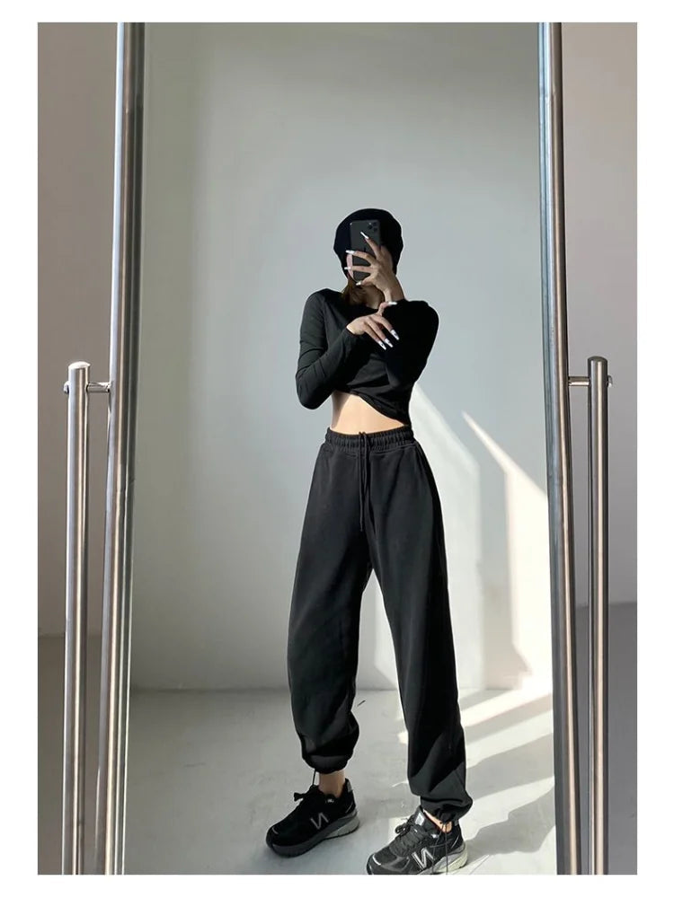 White Baggy Sweatpants Korean Oversized Wide Leg Harajuku Pant
