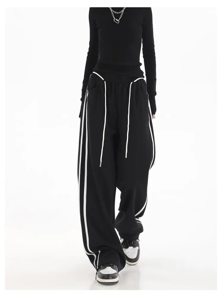 Japanese Black Sweatpants Cyber Punk Oversize Wide Jogger Pant