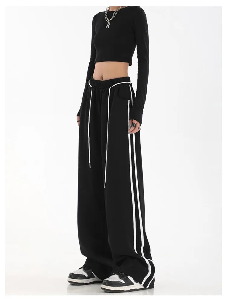 Japanese Black Sweatpants Cyber Punk Oversize Wide Jogger Pant