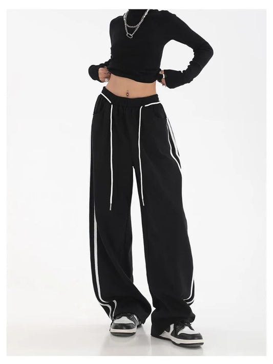 Japanese Black Sweatpants Cyber Punk Oversize Wide Jogger Pant