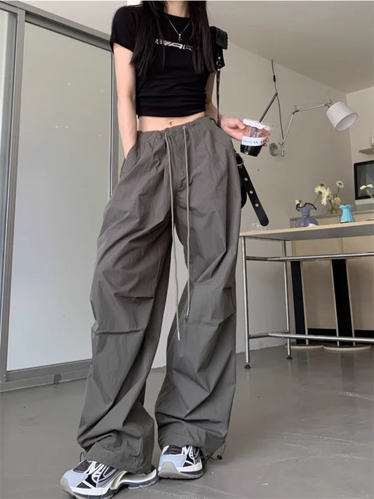 Y2k Cargo American Retro Baggy Sweatpants Oversized Kpop Hippie Pant