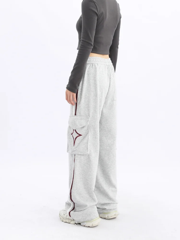Star Oversize Black Side Stripe Jogging Pant