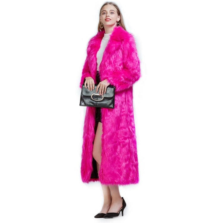 Dressbetty - High Street Long Faux Fur Coat