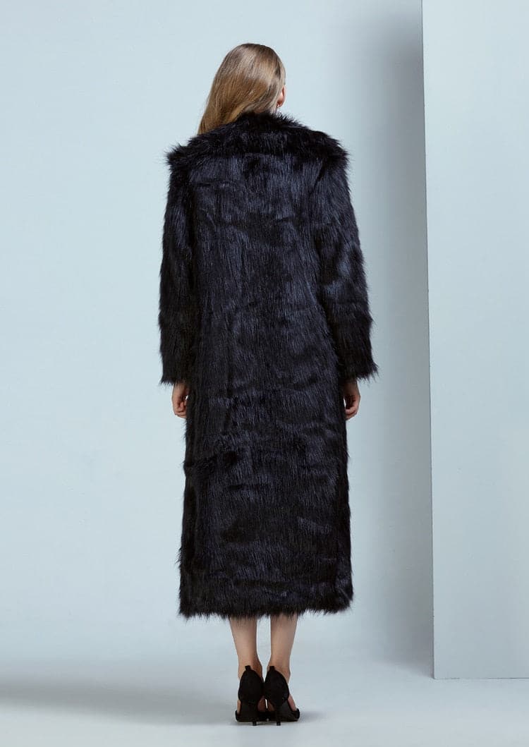 Dressbetty - High Street Long Faux Fur Coat