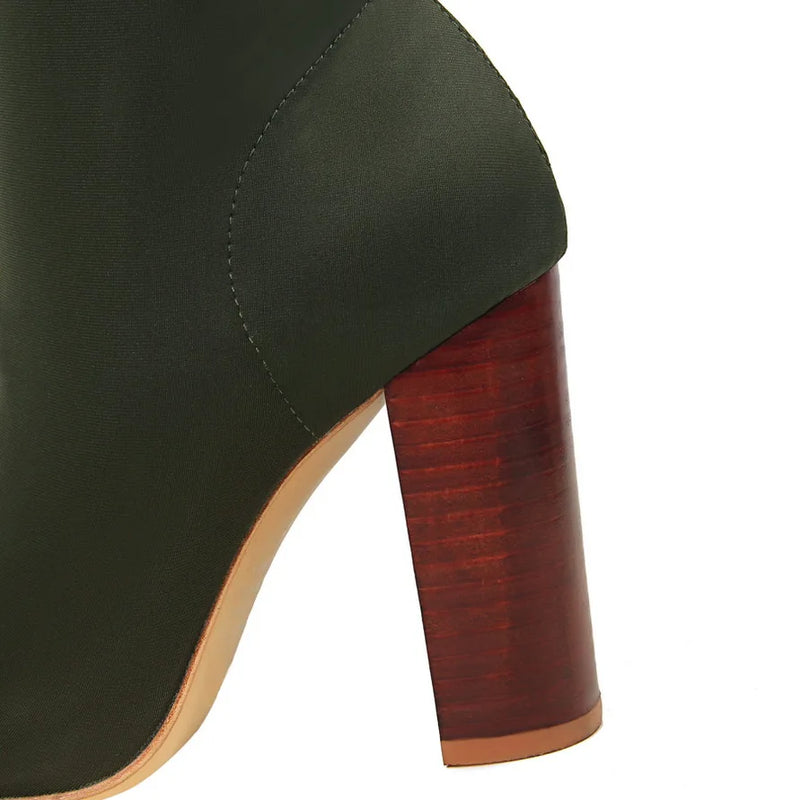 New Socks Boots Ankle Boots for Boots Balck Pointed Toe Elastic Heels Shoes Fetish Autumn Winter Female Shoes