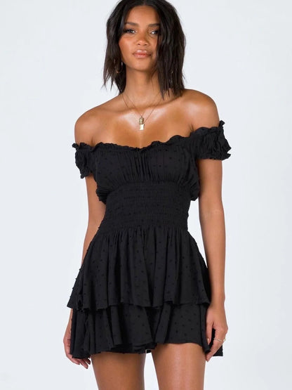 Irregular Ruffles Mini Dress