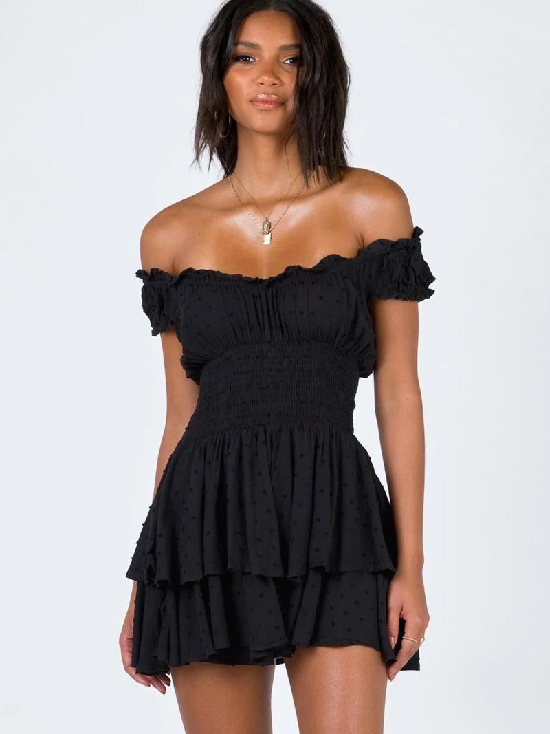 Irregular Ruffles Mini Dress