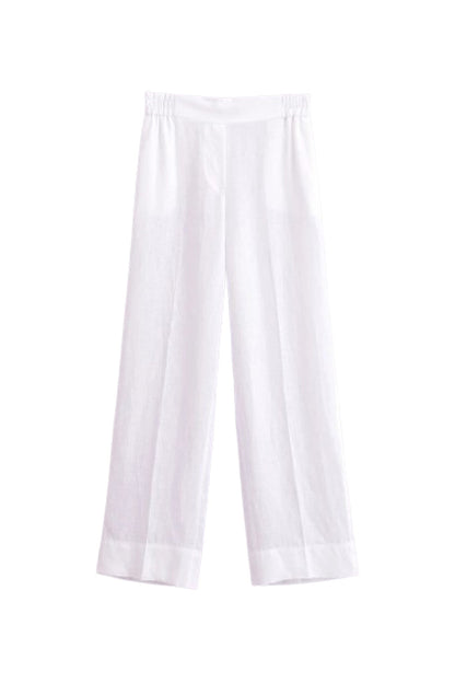 Half Sleeve Drawstring Shirt Long Pants Two-piece Set