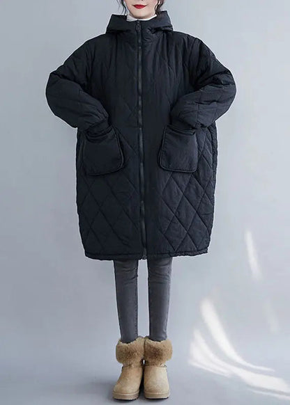 Hooded Parka Coats Long Sleeve