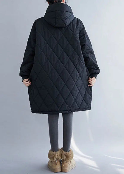 Hooded Parka Coats Long Sleeve