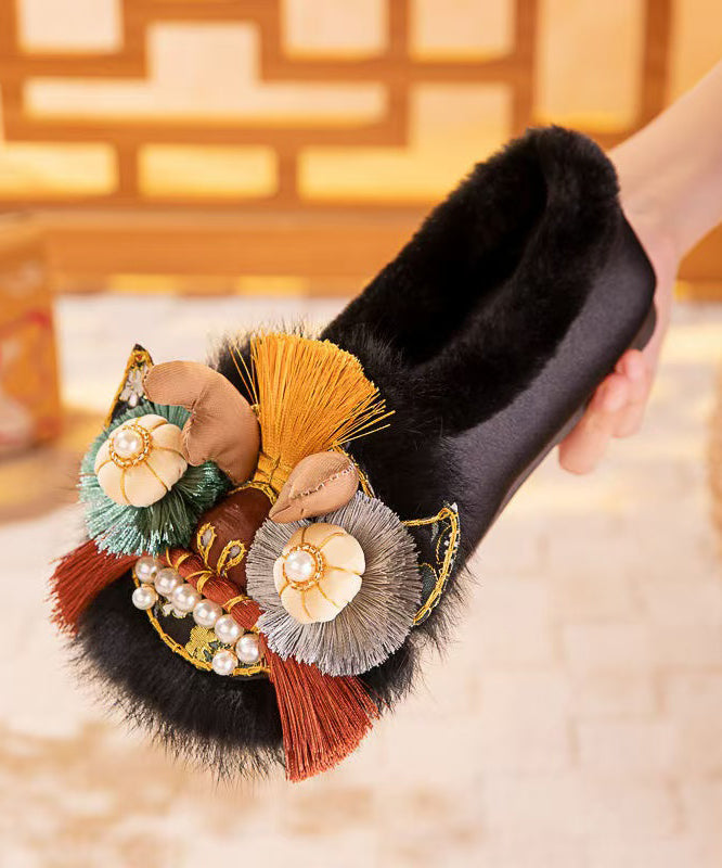 Handmade Cotton Embroidered Soft Soled Comfortable and Tiger Head Shoes Tq037