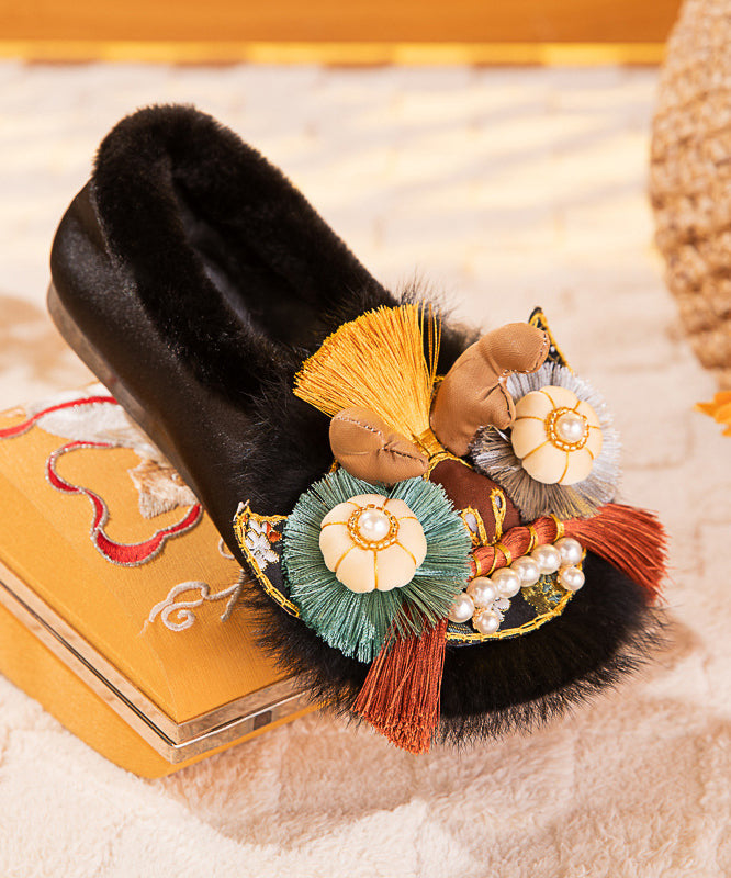 Handmade Cotton Embroidered Soft Soled Comfortable and Tiger Head Shoes Tq037