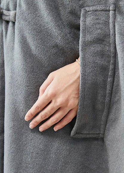 Oversized Lengthen Fleece Hooded Coat Cloak Sleeves