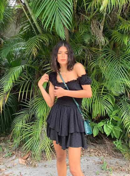 Irregular Ruffles Mini Dress
