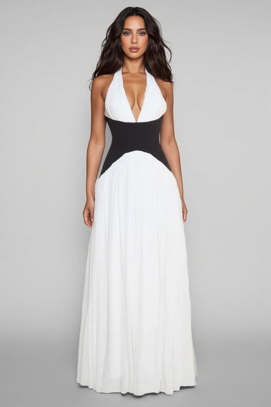 Majrela Off-shoulder Backless Maxi Dress