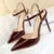 Shoes High Heels Shoes Patent Leather Woman Pumps Heels Blue Sliver Stiletto Heels Sandals