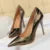 10.5cm High Heels Blue Green Valentine Pumps Glossy Stripper Stiletto Wedding Bridal Fetish Shoes 43