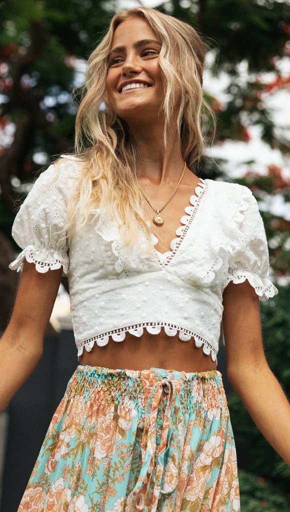 Tassel Lace Beach Blouse