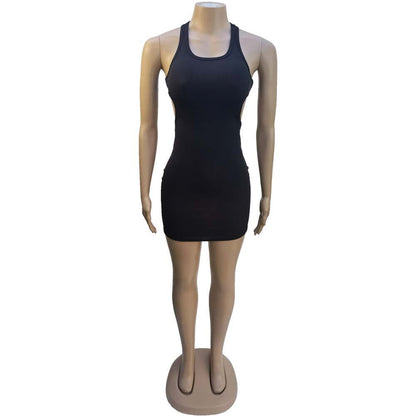 Mini Dress Summer Plain White Black T Shirt Dresses for