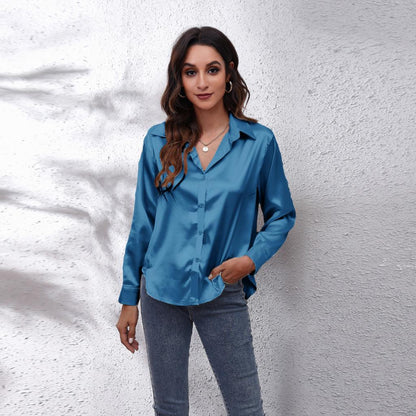 Sydney | ’s Workwear Loose Fit Satin Blouses