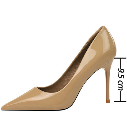 Shoes Woman Pumps Patent Leather High Heels Stiletto Heels Occupation Ol Office Shoes Heels 43