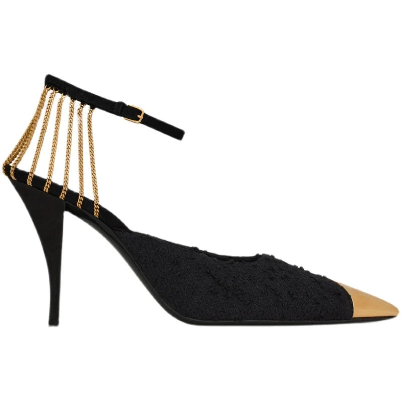 New Pointed Toe Buckle Pumps Super Stiletto High Heels Party Wedding Shoes Femmes Chaussures