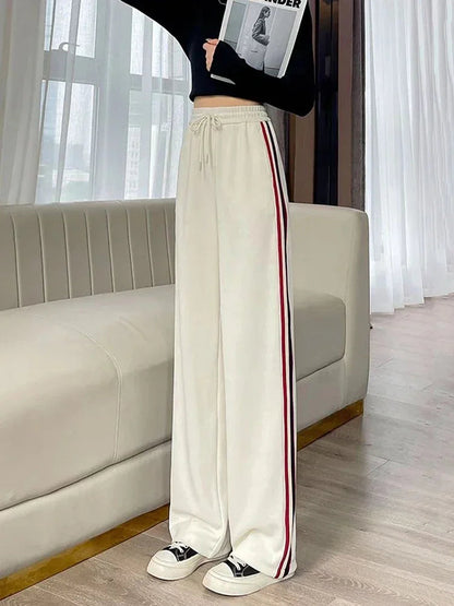 High Waist Wide Leg Thicken Warm Velvet Corduroy Sweatpants
