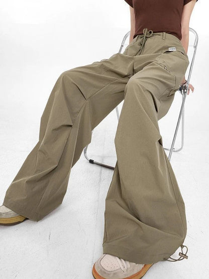 Y2k Japanese Brown Gorpcore Baggy Parachute Sweatpant