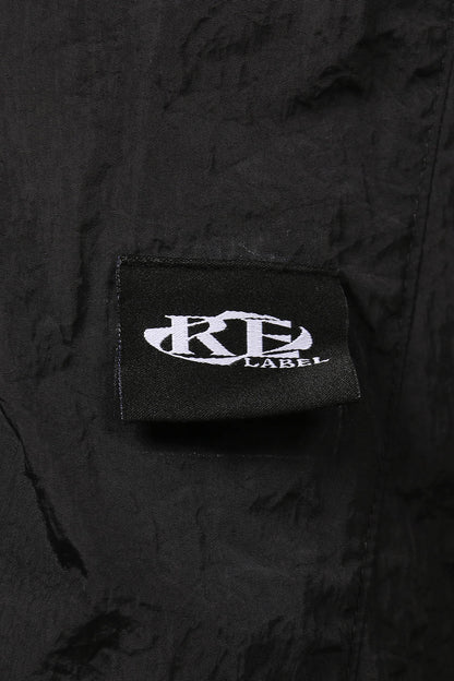 Black Nylon Track Pants