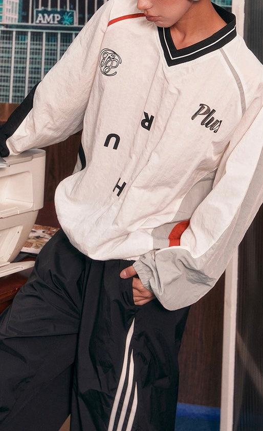 Two-tone Pieced Sweatshirt