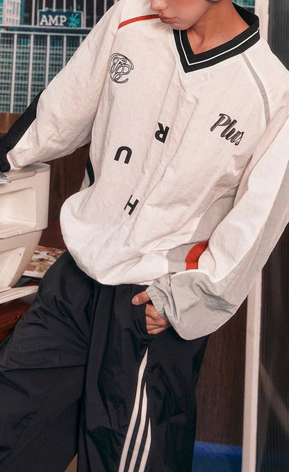 Two-tone Pieced Sweatshirt