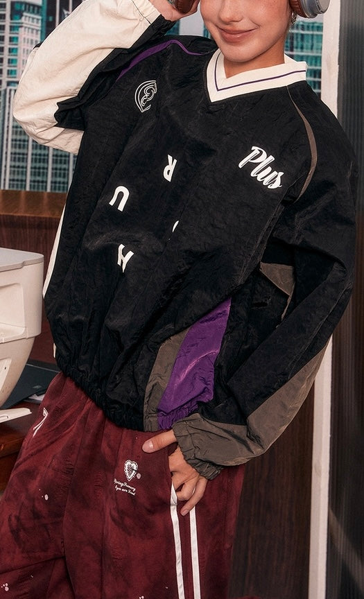 Two-tone Pieced Sweatshirt