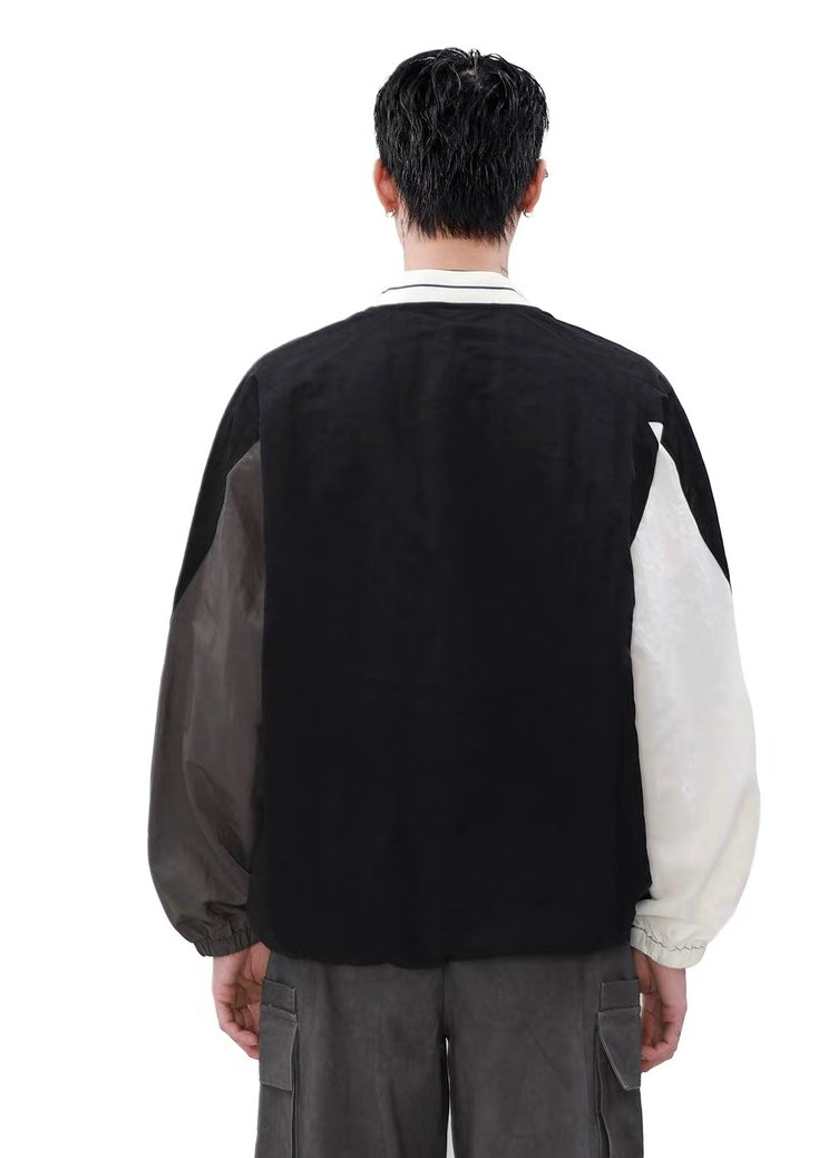 Two-tone Pieced Sweatshirt