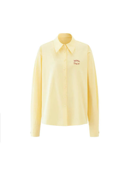 Logo Embroidered Shirt & Double Waisted Tailored Skirts