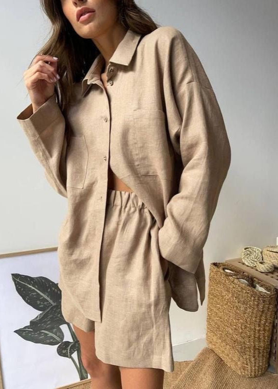 Linen District - Relaxed Shirt & Shorts Co-ord Set