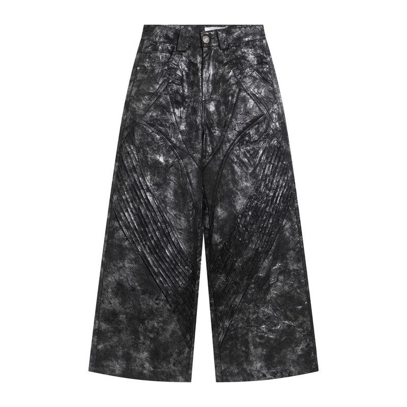 Dark Tie-dye Wide Leg Pants