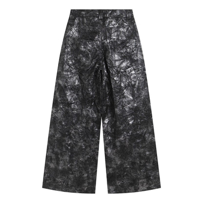 Dark Tie-dye Wide Leg Pants