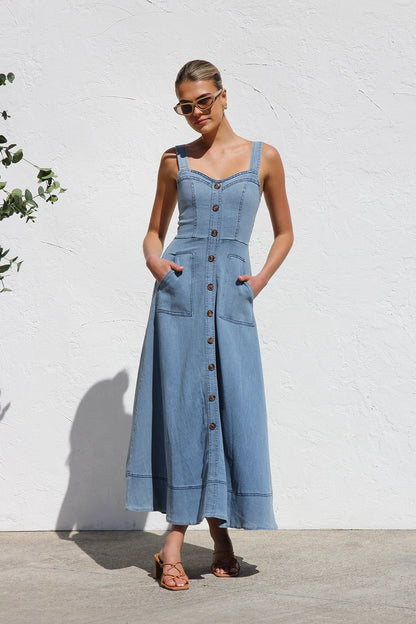 Danielle Dress Blue Denim