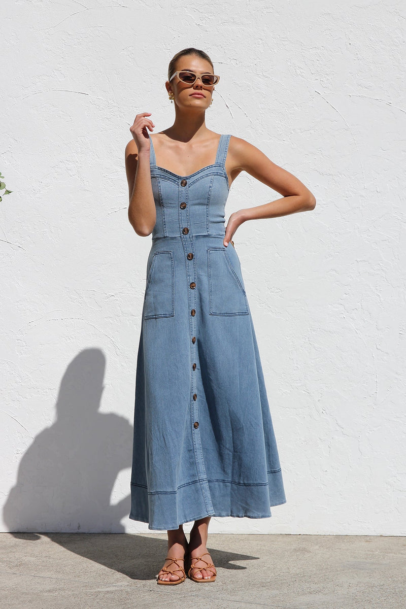 Danielle Dress Blue Denim