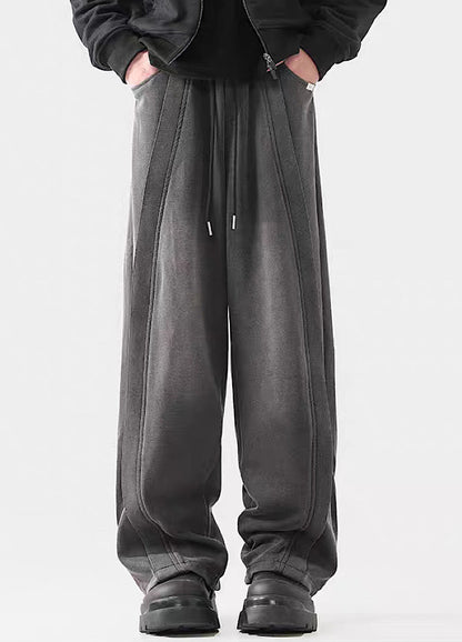 Wide-leg Washed Drawstring Pants