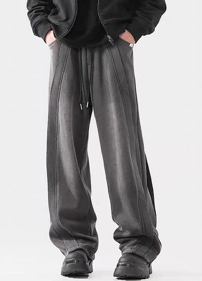 Wide-leg Washed Drawstring Pants