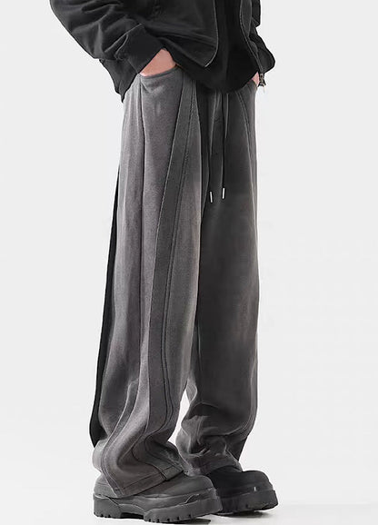 Wide-leg Washed Drawstring Pants