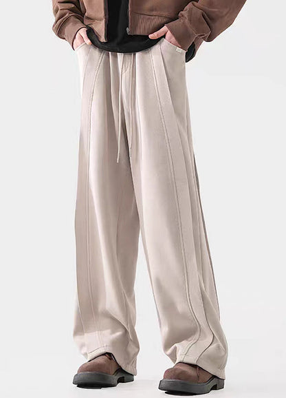 Wide-leg Washed Drawstring Pants