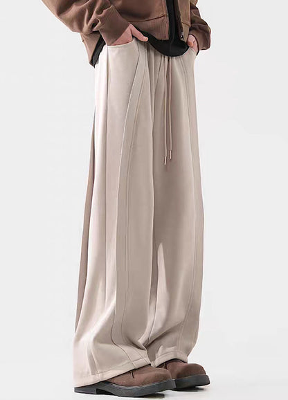 Wide-leg Washed Drawstring Pants