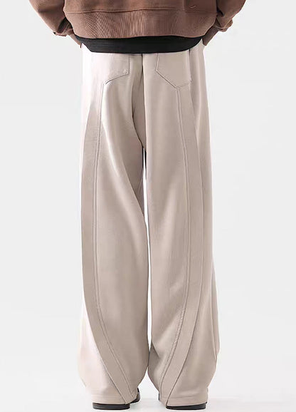 Wide-leg Washed Drawstring Pants