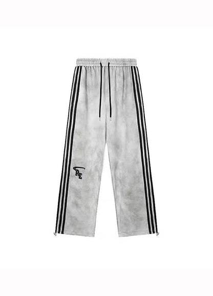 Striped Wide-leg Track Pants