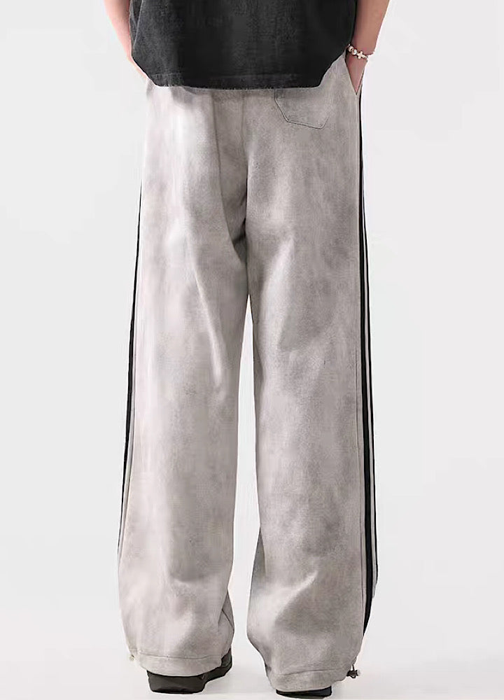 Striped Wide-leg Track Pants